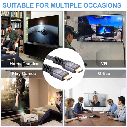 HDMI 2.0 Male to HDMI 2.0 Male 4K Ultra-HD Braided Adapter Cable, 1m, 1.5m, 2m, 3m, 5m, 6m, 8m, 10m, 12m, 15m, 18m, 20m