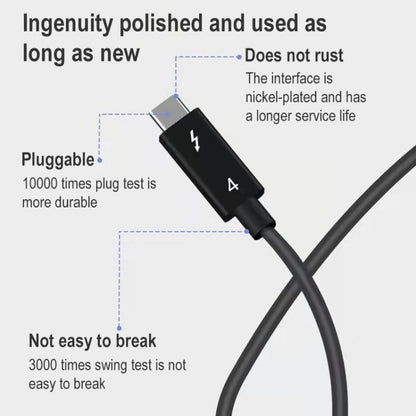 USB-C / Type-C Male to USB-C / Type-C Male Multi-function Transmission Cable for Thunderbolt 4, 0.3m, 0.8m, 1.2m