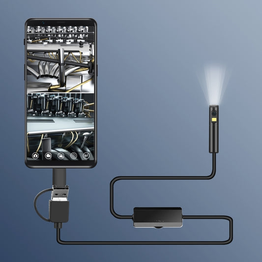 AN100 3 in 1 IP68 Waterproof USB-C / Type-C + Micro USB + USB Dual Cameras Industrial Didital Endoscope with 9 LEDs, Support Android System, Lens Diameter: 5.5mm, 1m Soft Cable, 2m Soft Cable, 3.5m Soft Cable, 5m Soft Cable, 10m Soft Cable, 1m Hard Cab...