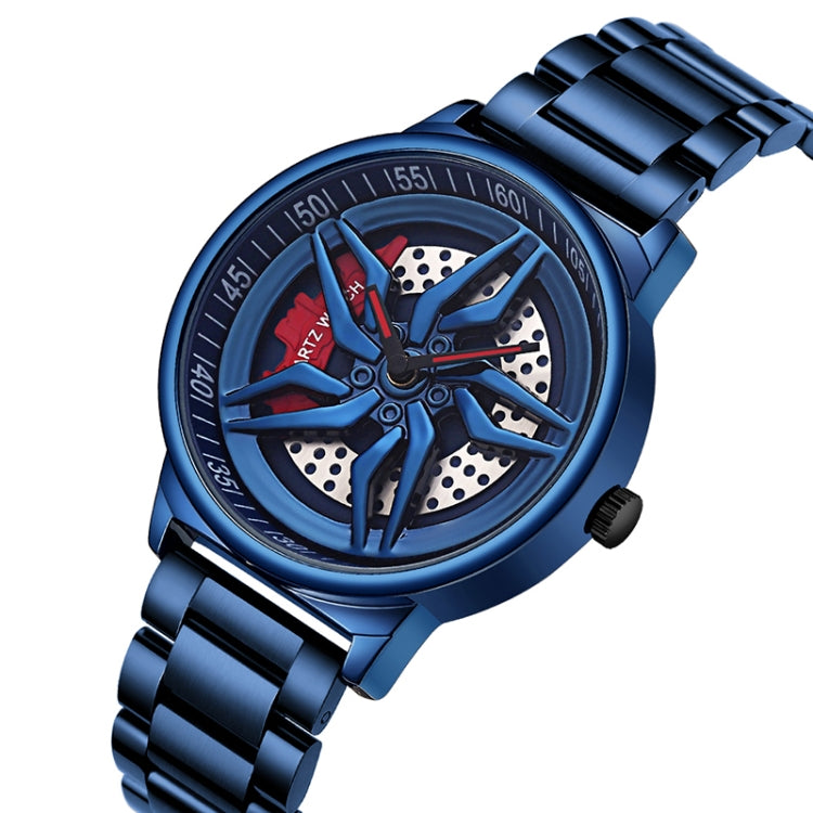 SANDA 1062 360 Degree Hollow Spinning Dial Steel Strap Quartz Watch for Men, 1062 Steel Strap