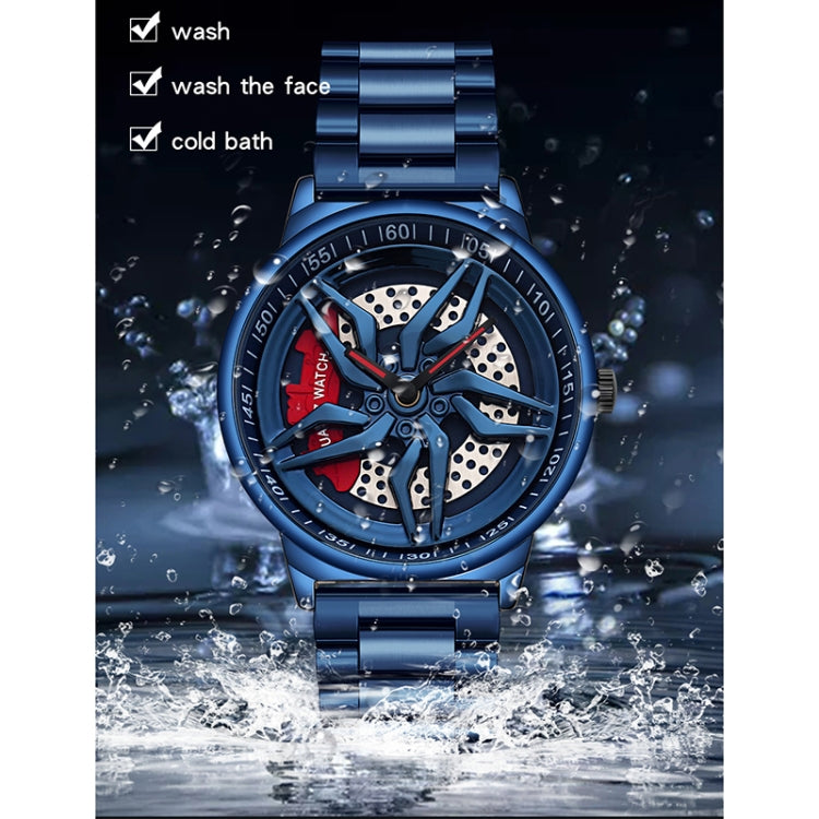 SANDA 1062 360 Degree Hollow Spinning Dial Steel Strap Quartz Watch for Men, 1062 Steel Strap