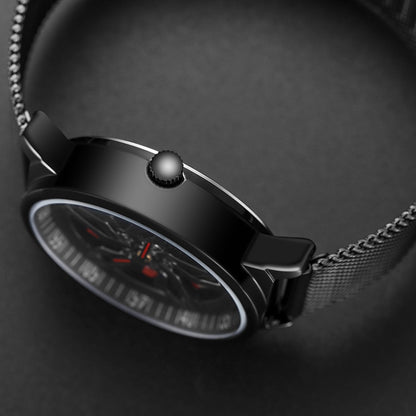 SANDA 1062 360 Degree Hollow Spinning Dial Mesh Strap Quartz Watch for Men, 1062 Mesh Strap
