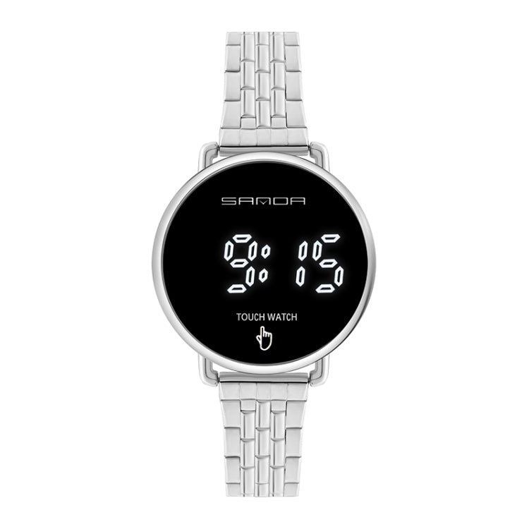 SANDA 8011 Touch Screen LED Digital Display Round Dial Electronic Watch for Men
