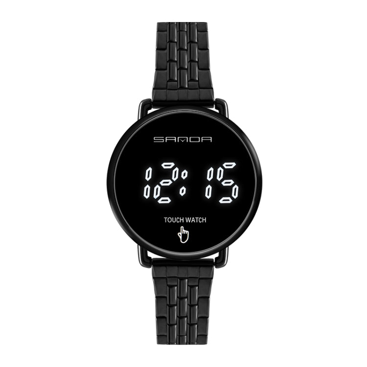SANDA 8011 Touch Screen LED Digital Display Round Dial Electronic Watch for Men