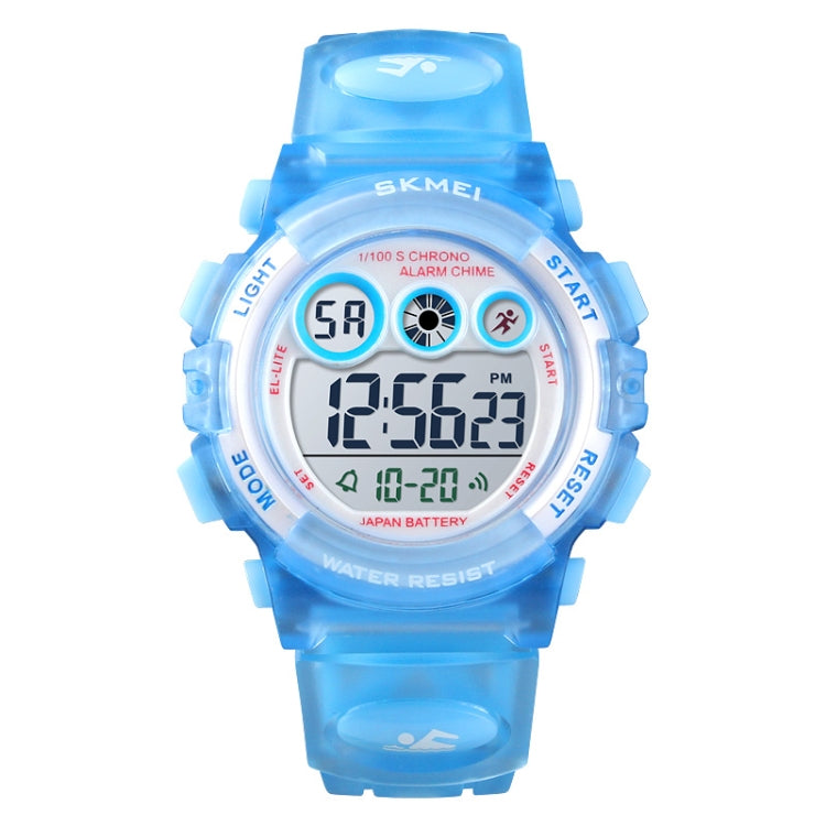 SKMEI 1451 LED Digital Stopwatch Chronograph Luminous Children Sports Electronic Watch, 1451(Yellow Shell Blue Circle), 1451(Black Shell Blue Circle), 1451(Transparent Pink Blue), 1451(Transparent Purple), 1451(Transparent Sky Blue)                    ...