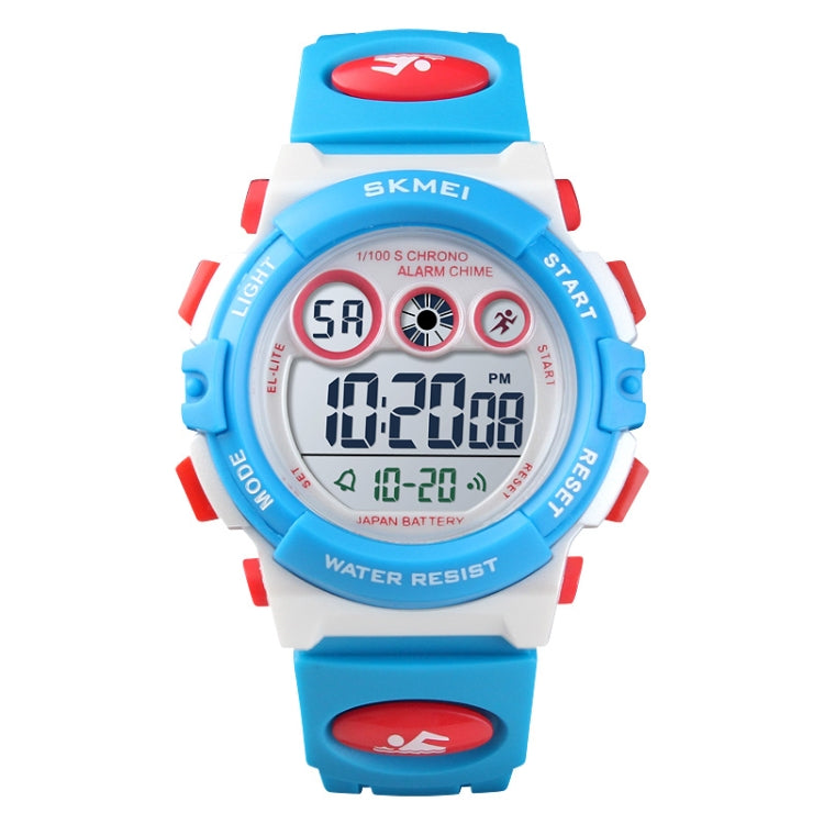 SKMEI 1451 LED Digital Stopwatch Chronograph Luminous Children Sports Electronic Watch, 1451(Yellow Shell Blue Circle), 1451(Black Shell Blue Circle), 1451(Transparent Pink Blue), 1451(Transparent Purple), 1451(Transparent Sky Blue)                    ...