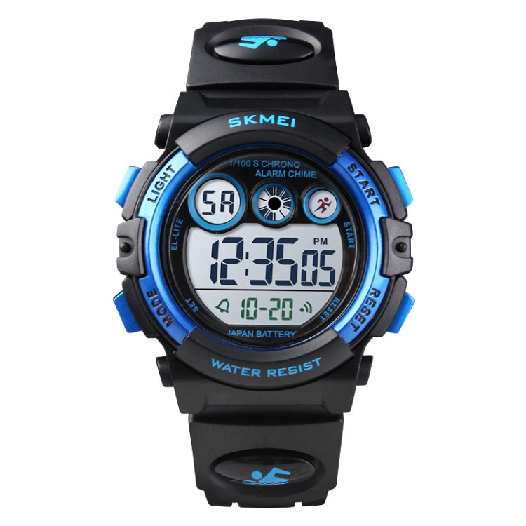 SKMEI 1451 LED Digital Stopwatch Chronograph Luminous Children Sports Electronic Watch, 1451(Yellow Shell Blue Circle), 1451(Black Shell Blue Circle), 1451(Transparent Pink Blue), 1451(Transparent Purple), 1451(Transparent Sky Blue)                    ...