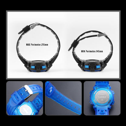 SKMEI 1451 LED Digital Stopwatch Chronograph Luminous Children Sports Electronic Watch, 1451(Yellow Shell Blue Circle), 1451(Black Shell Blue Circle), 1451(Transparent Pink Blue), 1451(Transparent Purple), 1451(Transparent Sky Blue)                    ...