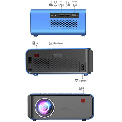 T4 Same Screen Version 1024x600 1200 Lumens Portable Home Theater LCD Projector, US Plug, EU Plus, UK Plus, AU Plug