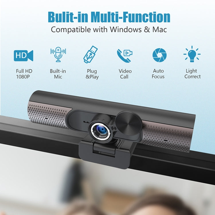 HY33 1080P HD USB Computer Webcam, without Speaker