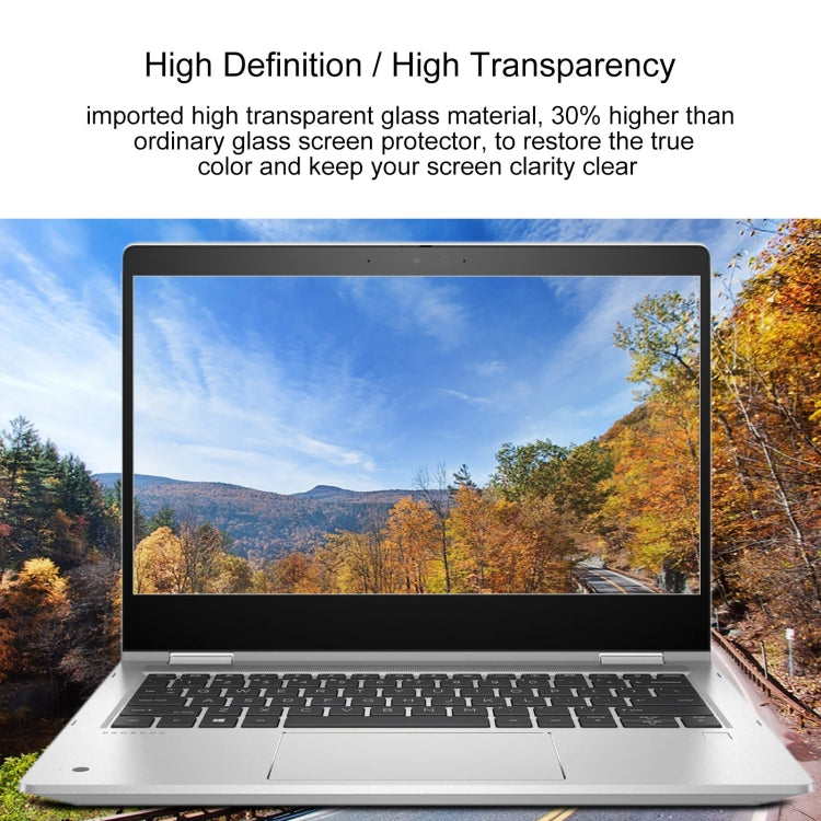 Laptop Screen HD Tempered Glass Protective Film, For HP Elite Dragonfly 13.3 inch, For HP ENVY 13 13.3 inch, For HP ENVY 13 Wood 13.3 inch, For HP ProBook x360 435 G7 13.3 inch, For HP ProBook430 G7 13.3 inch, For HP Probook635 Areao G7 13.3 inch...
