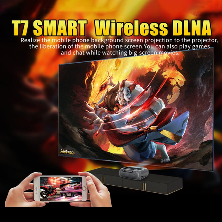 T7 1920x1080P 200 ANSI Portable Home Theater LED HD Digital Projector,, Basic Version,US Plug, Same Screen Version,US Plug