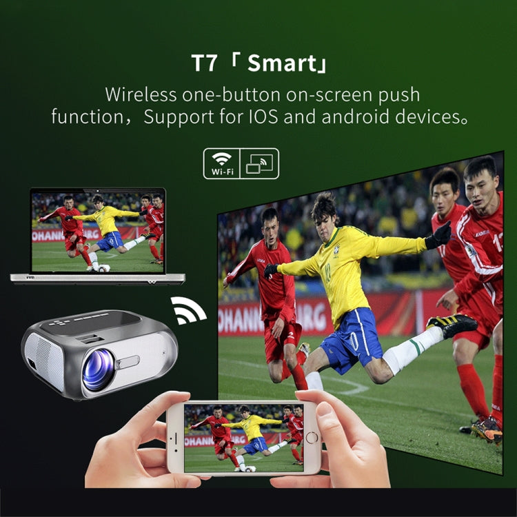 T7 1920x1080P 200 ANSI Portable Home Theater LED HD Digital Projector, Basic Version,, Basic Version, UK Plug, Basic Version, AU Plug