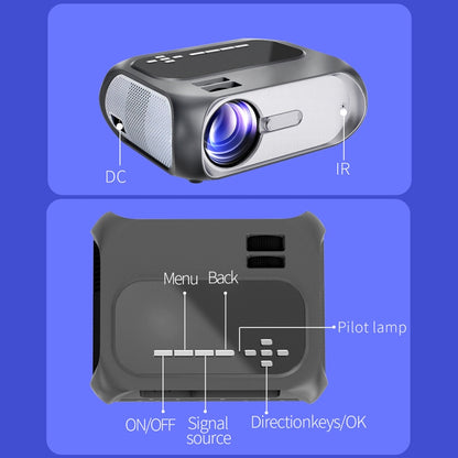 T7 1920x1080P 200 ANSI Portable Home Theater LED HD Digital Projector, Basic Version,, Basic Version, UK Plug, Basic Version, AU Plug