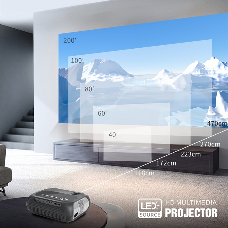 T7 1920x1080P 200 ANSI Portable Home Theater LED HD Digital Projector, Basic Version,, Basic Version, UK Plug, Basic Version, AU Plug
