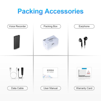 Q1 Intelligent HD Noise Reduction Voice Control Recorder, 8GB, 16GB, 32GB