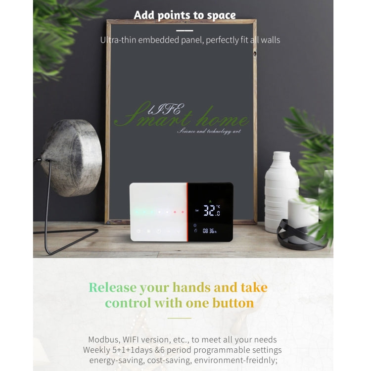 BHT-005-GB 220V AC 16A Smart Home Heating Thermostat for EU Box, Control Electric Heating with Only Internal Sensor, BHT-005-GB