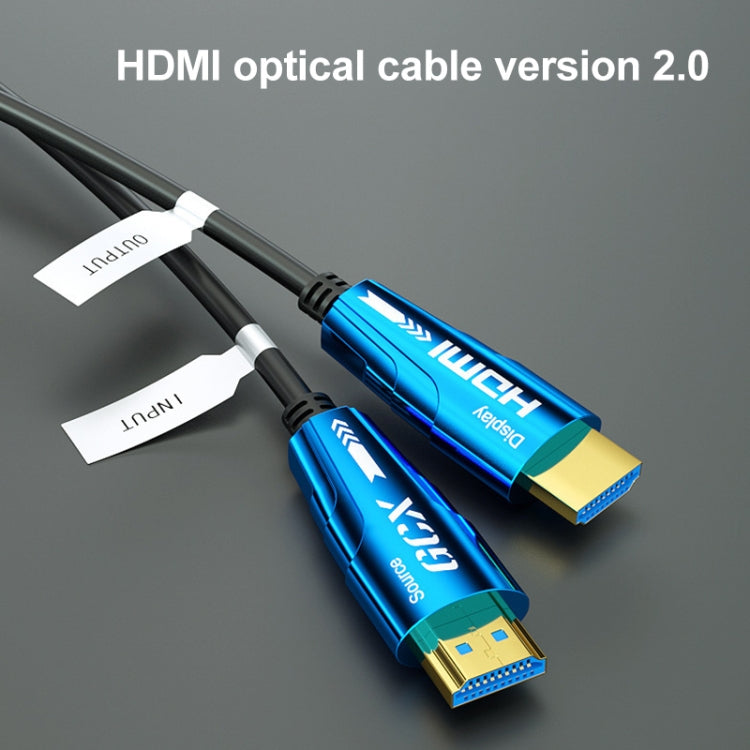 HDMI 2.0 Male to HDMI 2.0 Male 4K HD Active Optical Cable, 1.8m(Blue), 3m(Blue), 5m(Blue), 10m(Blue), 15m(Blue), 20m(Blue), 30m(Blue), 50m(Blue), 100m(Blue)