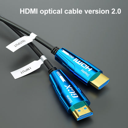 HDMI 2.0 Male to HDMI 2.0 Male 4K HD Active Optical Cable, 1.8m(Blue), 3m(Blue), 5m(Blue), 10m(Blue), 15m(Blue), 20m(Blue), 30m(Blue), 50m(Blue), 100m(Blue)