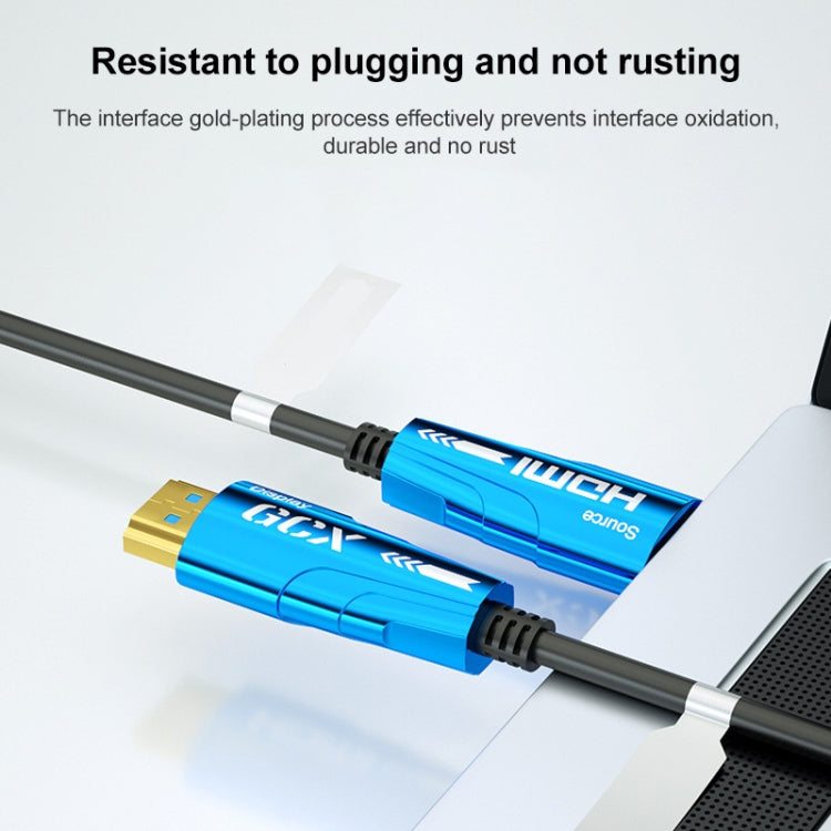 HDMI 2.0 Male to HDMI 2.0 Male 4K HD Active Optical Cable, 1.8m(Blue), 3m(Blue), 5m(Blue), 10m(Blue), 15m(Blue), 20m(Blue), 30m(Blue), 50m(Blue), 100m(Blue)