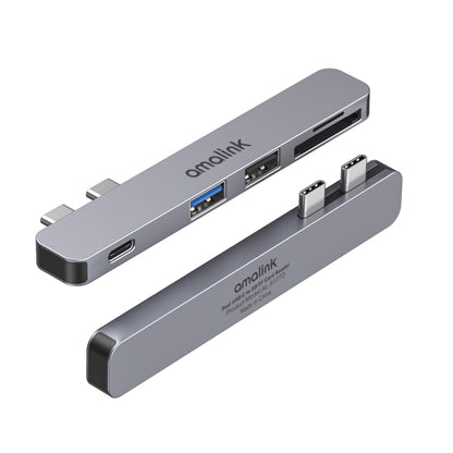 amalink 9177D Dual Type-C / USB-C to SD/TF Card Reader, 9177D