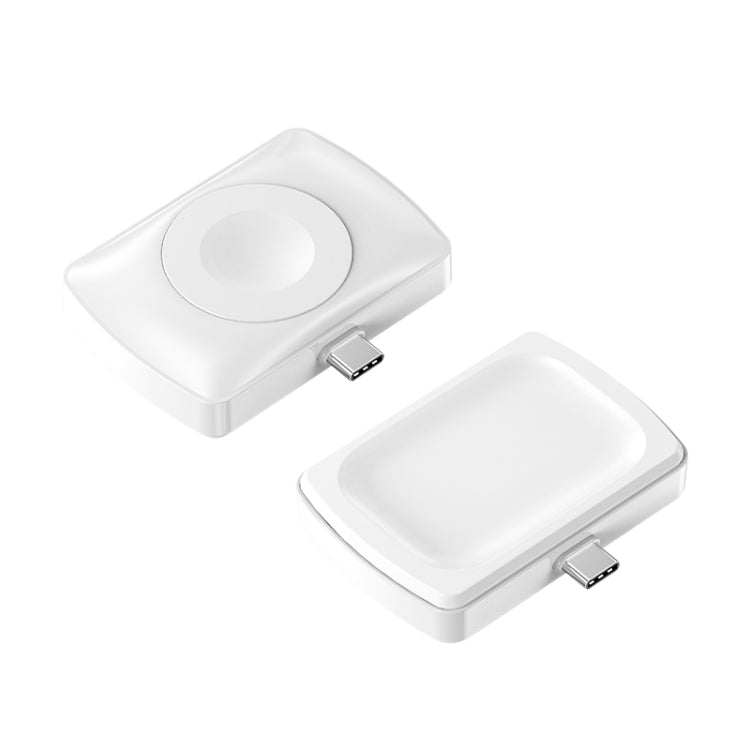 JJT-997 Type-C Interface Earphone and Watch Double-sided Wireless Charger for AirPods & iWatch