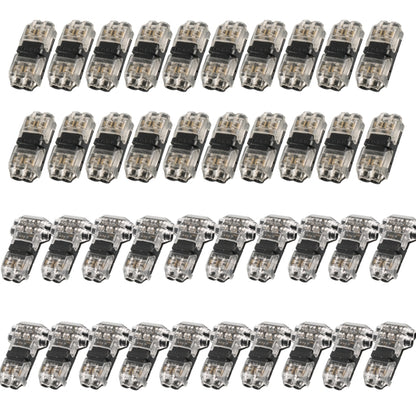 A6538 40 in 1 Car T-type + H-typeTransparent Stripping-free Terminal Block, 40 in 1