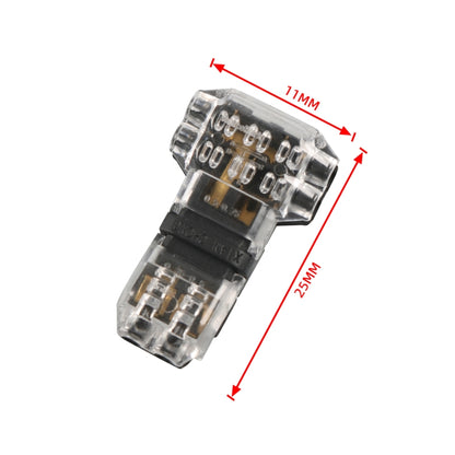 A6538 40 in 1 Car T-type + H-typeTransparent Stripping-free Terminal Block, 40 in 1