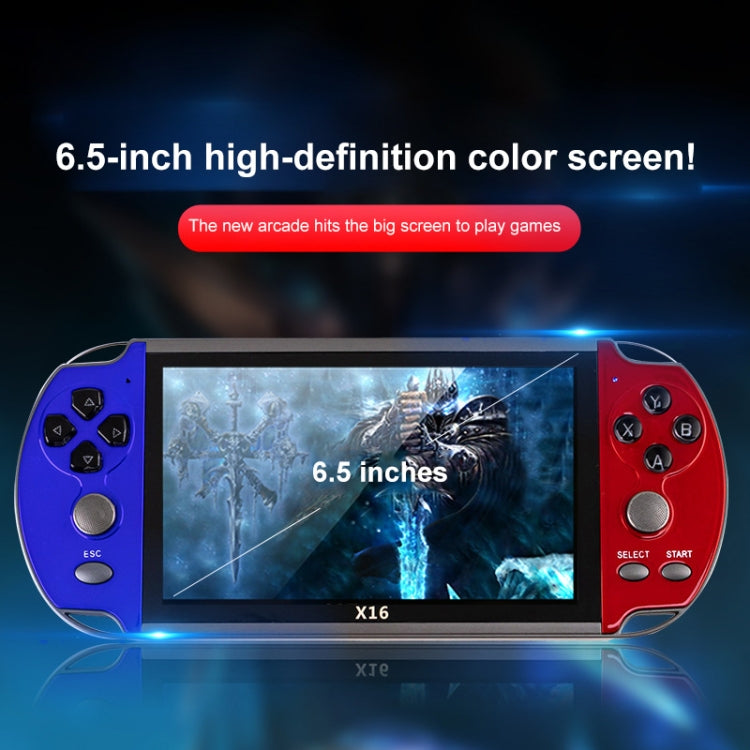 X16 6.5 inch Screen Classic Handheld Game Console with 8GB Memory, X16 8GB 6.5 inch