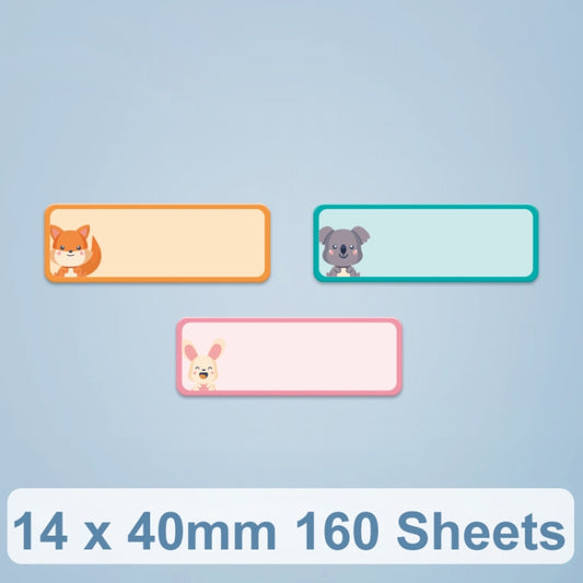 Thermal Printing Label Paper For NiiMbot D101 / D11, 14 x 40mm 160 Sheets Animals, 14 x 40mm 160 Sheets Cute Animals, 14 x 40mm 160 Sheets Cute Baby, 14 x 40mm 160 Sheets Arrow Direction