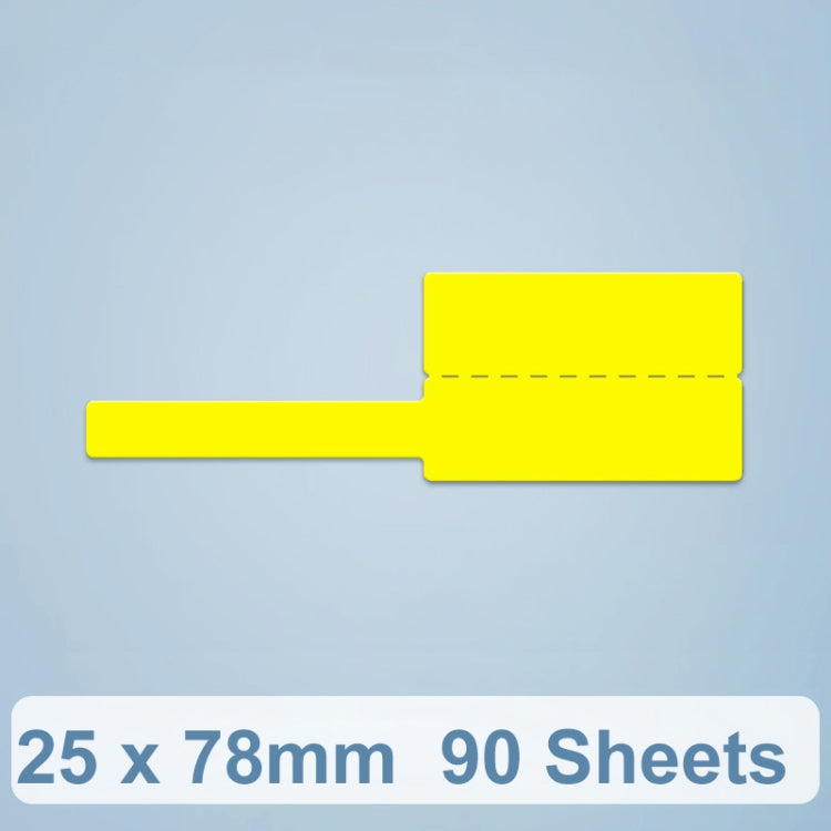 Thermal Label Data Cable Sort Stickers For NiiMbot D101 / D11, 25 x 78mm  90 Sheets White, 25 x 78mm  90 Sheets Red, 25 x 78mm  90 Sheets Yellow