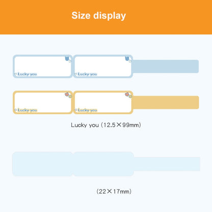 Thermal Label Data Cable Sort Stickers For NiiMbot D101 / D11, 12.5 x 99mm 70 Sheets Lucky You, 12.5 x 99mm 70 Sheets Mint Green, 12.5 x 99mm 70 Sheets Cyan Cloud