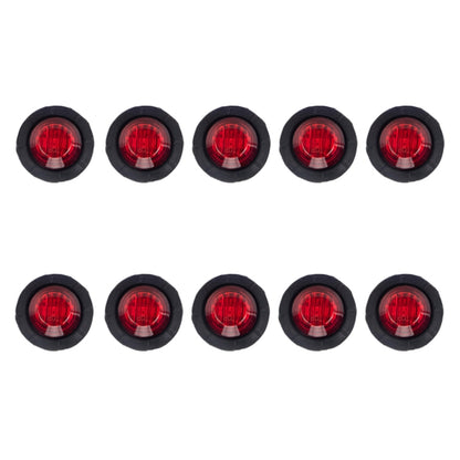 10 in 1 Truck Trailer LED Round Side Marker Lamp, A5010 Red Light, A5011 Amber Light, A5012 White Light, A5013 Red + Amber Light