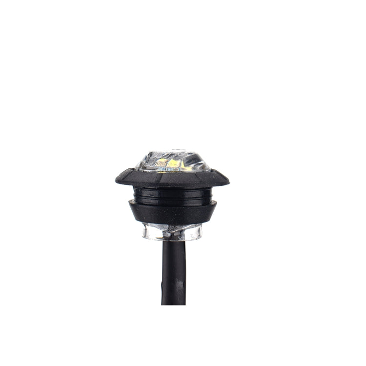 15 in 1 Red + Amber + White Light Truck Trailer LED Round Side Marker Lamp, A5015
