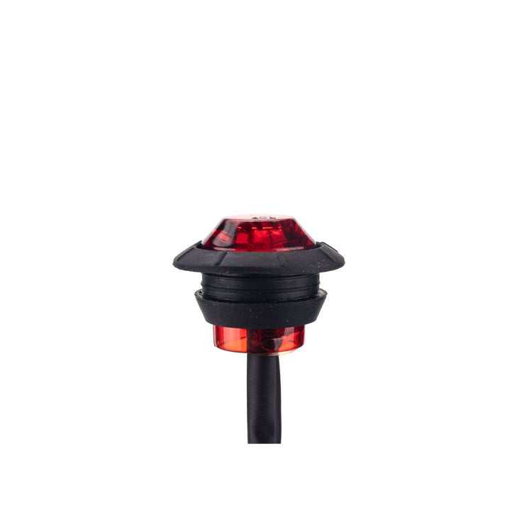 15 in 1 Red + Amber + White Light Truck Trailer LED Round Side Marker Lamp, A5015