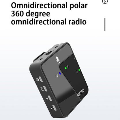 SK750 Type-C Charging One for One Wireless Lavalier Mini Microphone, One for One