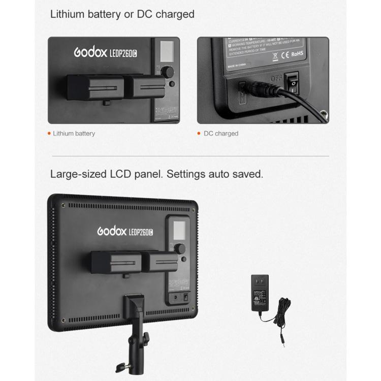 Godox LEDP260C LED Video Shoot Light, Standard Edition, LEDP260C