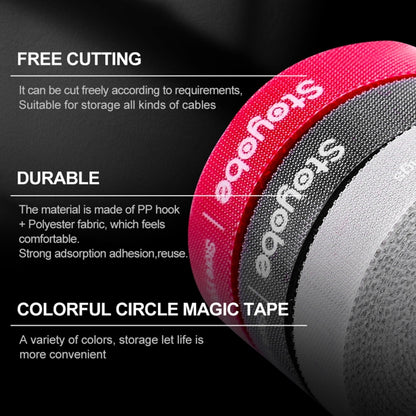 DUX DUICS Stoyobe Circle Hook and Loop Cable Ties, Length: 3m