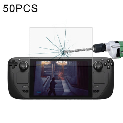 50 PCS 0.26mm 9H 2.5D Tempered Glass Film, For Deck Game Console (50 PCS)