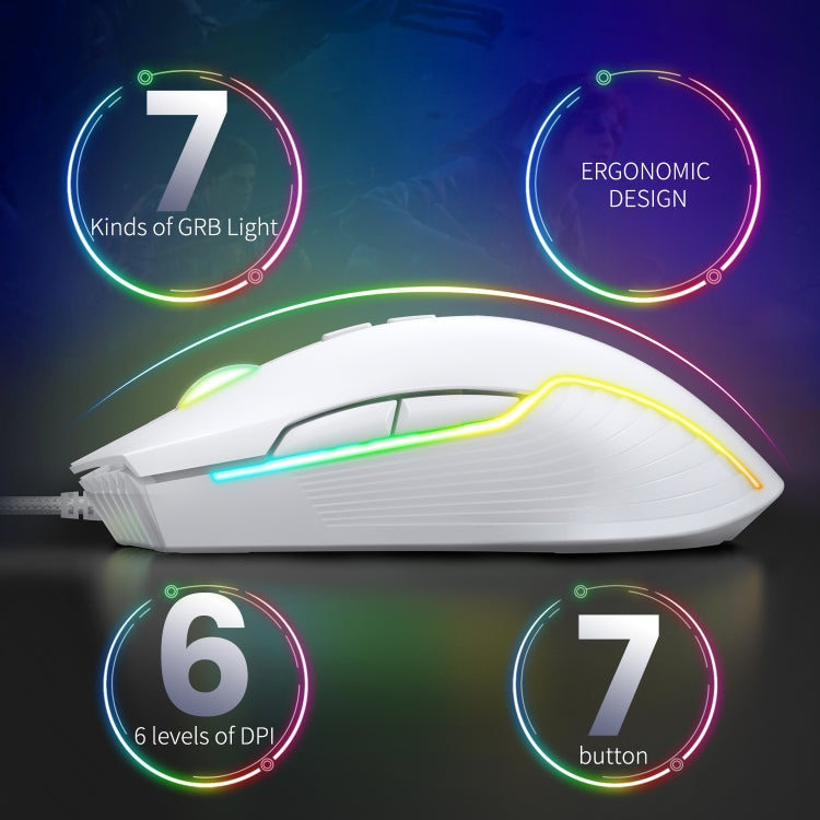 ONIKUMA CW905 RGB Lighting Wired Mouse, CW905 Wired Mouse(White), CW905 Wired Mouse(Pink), CW905 Wired Mouse(Black)