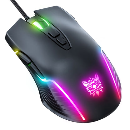 ONIKUMA CW905 RGB Lighting Wired Mouse, CW905 Wired Mouse(White), CW905 Wired Mouse(Pink), CW905 Wired Mouse(Black)