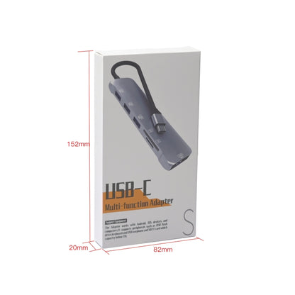 NK-3043 6 in 1 USB-C / Type-C to TF / SD Card Slot + 4 USB Female Adapter, NK-3043