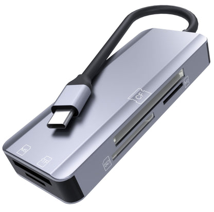 NK-3044 5 in 1 USB-C / Type-C to MS / M2 / CF / TF / SD Card Slots Adapter, NK-3044
