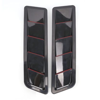 2 in 1 Car Air Intake Scoop Bonnet Hood Vent Louver Cooling Panel Trim Set, SSW007A-BK-R Black, SSW007A-C-R Carbon Fiber