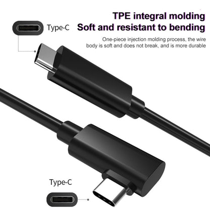 USB 3.2 Gen1 Type-C to USB 3.2 Gen1 Type-C Single Elbow VR Link Cable For Oculus Quest 1 / 2, 3m Single Elbow