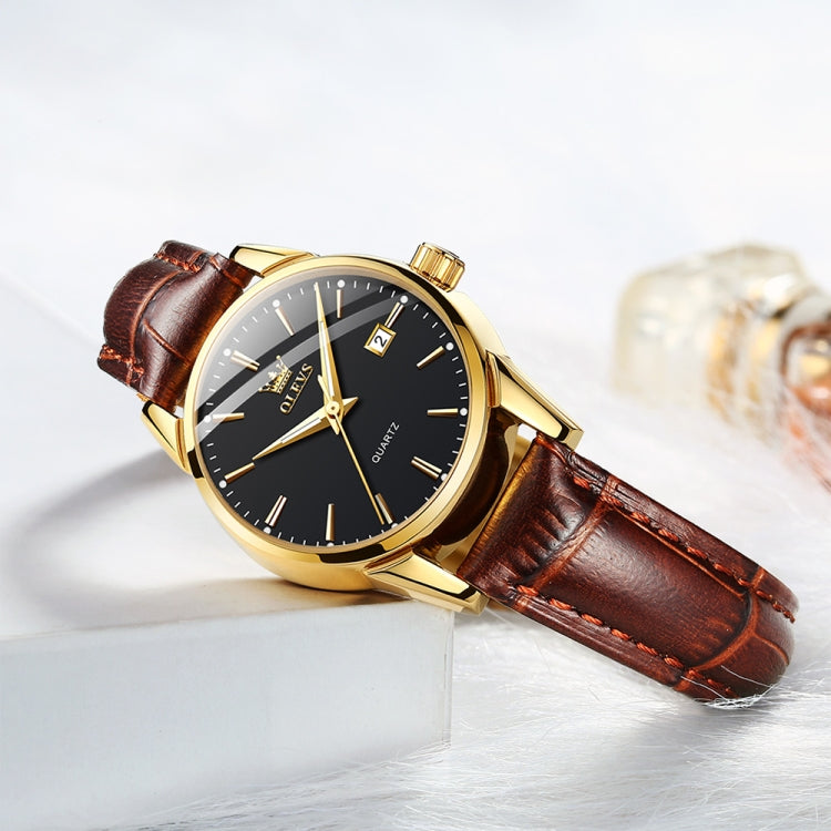 OLEVS 6898 Women Fashion Waterproof Dual Calendar Quartz Watch