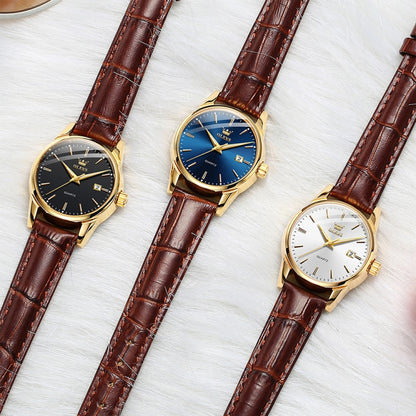 OLEVS 6898 Women Fashion Waterproof Dual Calendar Quartz Watch