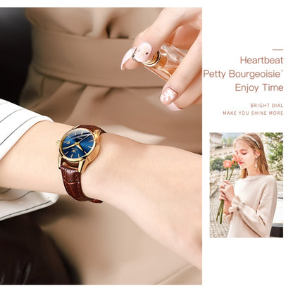 OLEVS 6898 Women Fashion Waterproof Dual Calendar Quartz Watch