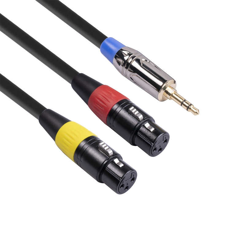 TC194BUXK107YR-30 3.5mm Male to Dual Canon Female Audio Cable, 3.5mm Male to Dual Canon Female