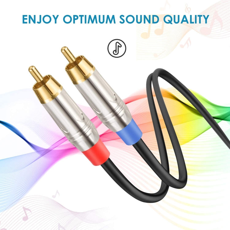 6.35mm Male to Dual RCA Male Audio Cable, 1.8m, 3m